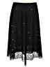 Casual Corner 100% Polyester Stars Black Formal Skirt Size 6 - photo 1