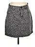 Level 99 Animal Print Gray Denim Skirt Size 27 waist - photo 1