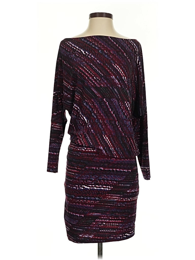 Pre-owned Allison Joy Cocktail Dress In Burgundy