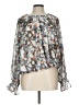 Entro Gray Blue Long Sleeve Blouse Size L - photo 1