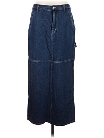 Madewell Denim Carpenter Maxi Skirt in Handlon Wash (view 1)