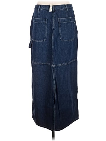 Madewell Denim Carpenter Maxi Skirt in Handlon Wash (view 2)