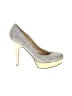 Enzo Angiolini Tweed Gold Heels Size 7 1/2 - photo 1