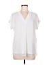 Calvin Klein White Short Sleeve Blouse Size M - photo 1