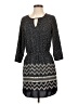 Just Fab 100% Polyester Chevron-herringbone Black Casual Dress Size S - photo 1