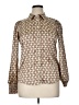Tamara H. 100% Polyester Print Brown Long Sleeve Blouse Size 1X - photo 1