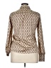Tamara H. 100% Polyester Print Brown Long Sleeve Blouse Size 1X - photo 2