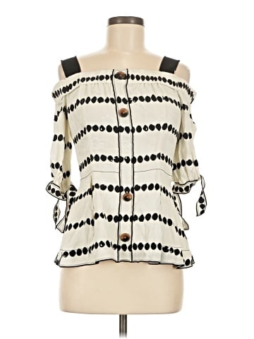 Derek Lam 10 Crosby 3/4 Sleeve Silk Top (view 1)
