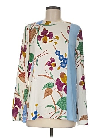 Diane von Furstenberg Long Sleeve Silk Top (view 1)