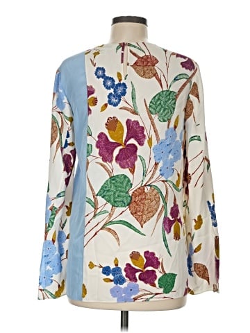 Diane von Furstenberg Long Sleeve Silk Top (view 2)