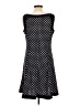 Chaps Polka Dots Black Casual Dress Size L - photo 2