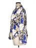 Unbranded 100% Polyester Animal Print Blue Long Sleeve Blouse Size XL - photo 5