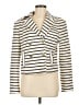 CAbi 100% Cotton Stripes Blue Ivory Blazer Size M - photo 1