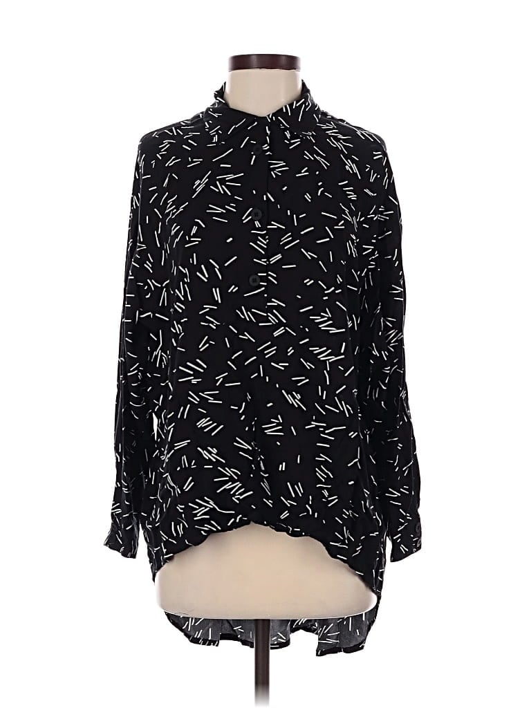 Pre-owned Bitte Kai Rand Long Sleeve Blouse In Black