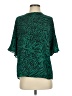 CAbi 100% Polyester Animal Print Green Short Sleeve Blouse Size S - photo 1