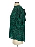 CAbi 100% Polyester Animal Print Green Short Sleeve Blouse Size S - photo 5