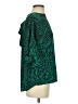 CAbi 100% Polyester Animal Print Green Short Sleeve Blouse Size S - photo 4