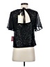 Yumi 100% Polyester Black Short Sleeve Blouse Size 4 - photo 2