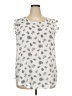 Ann Taylor LOFT 100% Polyester Gray Sleeveless Blouse Size 18 - photo 1