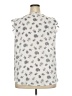 Ann Taylor LOFT 100% Polyester Gray Sleeveless Blouse Size 18 - photo 2