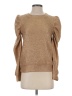 Express 100% Polyester Metallic Tan Pullover Sweater Size XS - photo 1