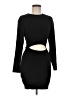 Olivaceous Solid Black Cocktail Dress Size M - photo 1