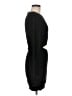 Olivaceous Solid Black Cocktail Dress Size M - photo 4
