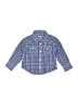 Wrangler Jeans Co Checkered-gingham Blue Long Sleeve Button-Down Shirt Size 6-9 mo - photo 1