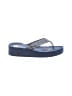 Yellow Box Blue Flip Flops Size 8 1/2 - photo 1