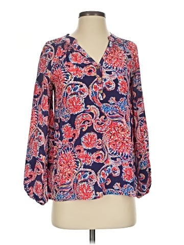 Lilly Pulitzer 3/4 Sleeve Silk Top (view 1)