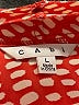 CAbi 100% Polyester Red Short Sleeve Blouse Size L - photo 7