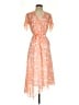 DKNY 100% Polyester Paisley Orange Cocktail Dress Size 0 - photo 1