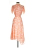 DKNY 100% Polyester Paisley Orange Cocktail Dress Size 0 - photo 2