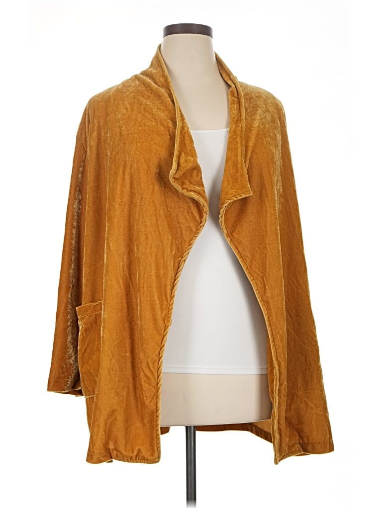 Pre-owned Amaryllis Cardigan Sweater In Gold
