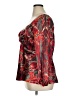 Lane Bryant 100% Polyester Red 3/4 Sleeve Blouse Size 14 - 16 Plus - photo 5