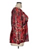 Lane Bryant 100% Polyester Red 3/4 Sleeve Blouse Size 14 - 16 Plus - photo 4