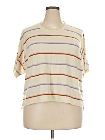 Madewell (Re)sponsible Weightless Cashmere Sweater Tee in Adler Stripe (view 1)
