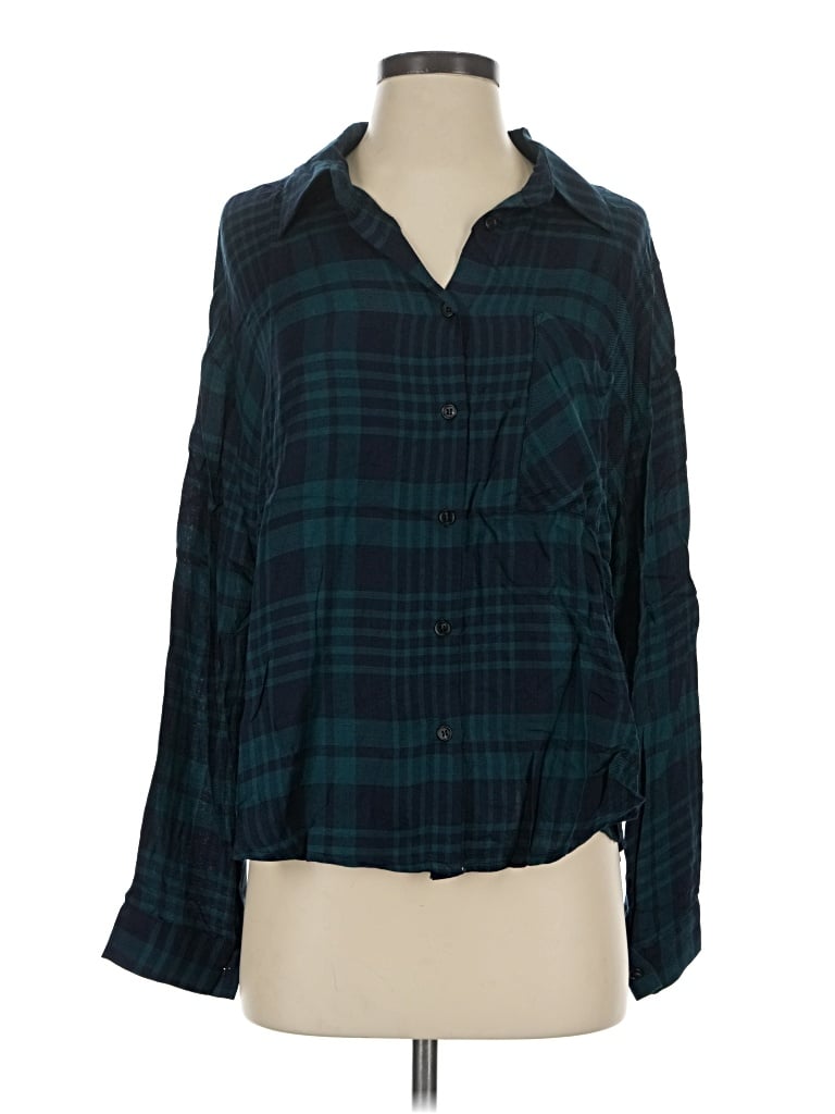 Pre-owned Lumiere Long Sleeve Blouse In Teal