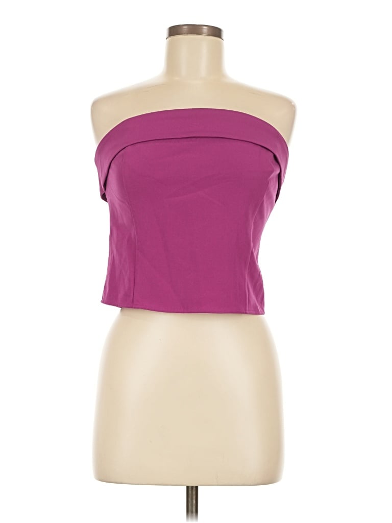 Dynamite Sleeveless Top Pink Strapless Neckline Tops