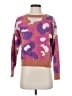 Fate 100% Cotton Print Purple Pullover Sweater Size S - photo 1