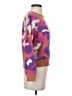 Fate 100% Cotton Print Purple Pullover Sweater Size S - photo 4