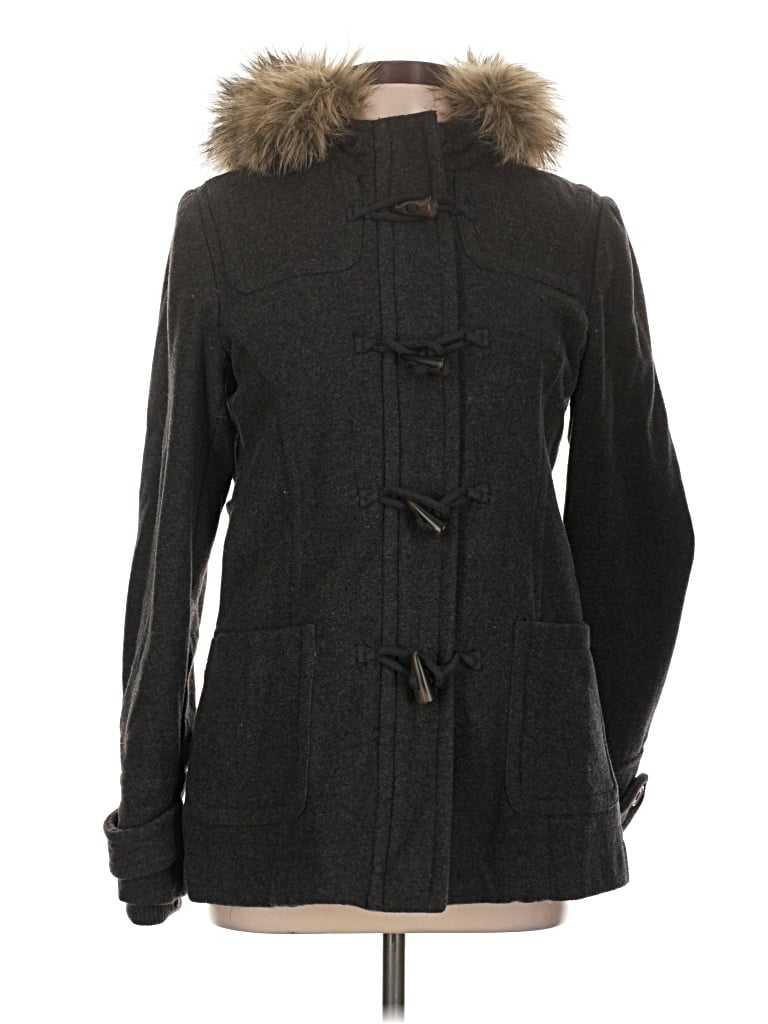 Pre-owned Aéropostale Wool Coat In Gray