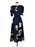 DKNY 100% Polyester Floral Black Cocktail Dress Size 8 - photo 2