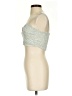 Altar'd State 100% Polyester Checkered-gingham Silver Sleeveless Top Size XS - photo 5