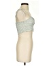 Altar'd State 100% Polyester Checkered-gingham Silver Sleeveless Top Size XS - photo 4
