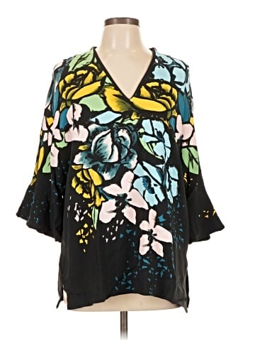 Escada 3/4 Sleeve Silk Top (view 1)
