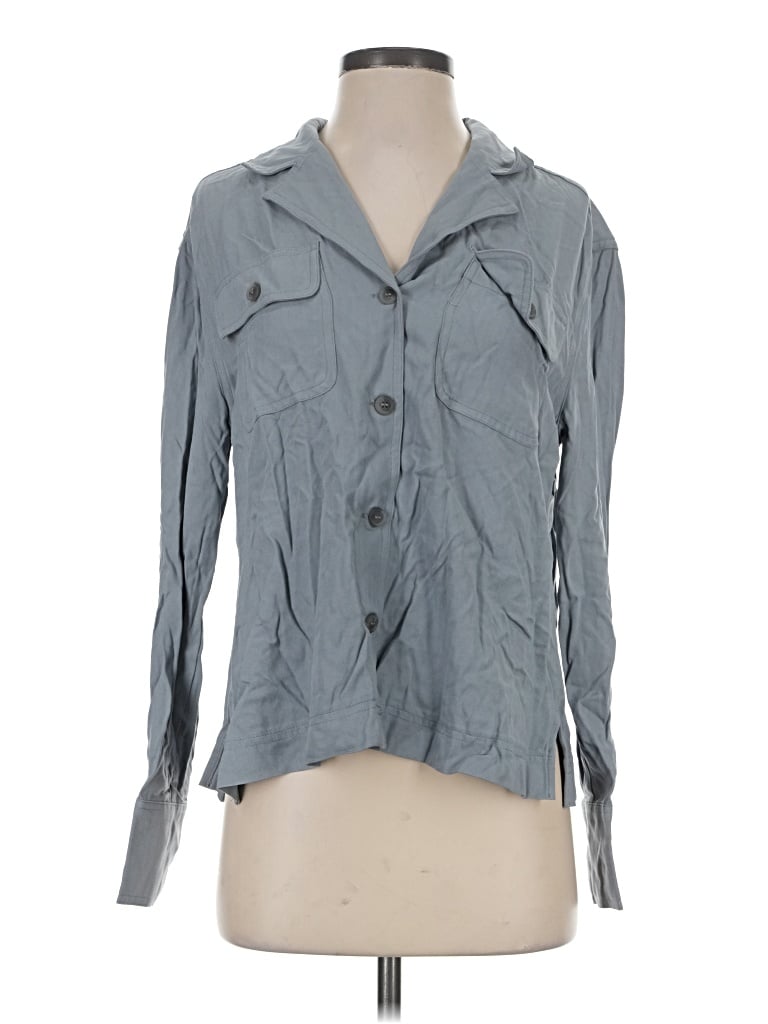 Pre-owned Max Jeans 3/4 Sleeve Blouse In Gray