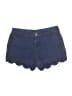 Primark 100% Cotton Chevron-herringbone Blue Shorts Size 00 - photo 1