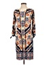 Chico's Print Blue Casual Dress Size S - photo 1