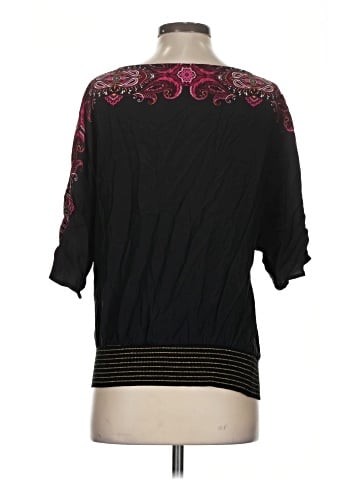 Cache 3/4 Sleeve Silk Top (view 2)